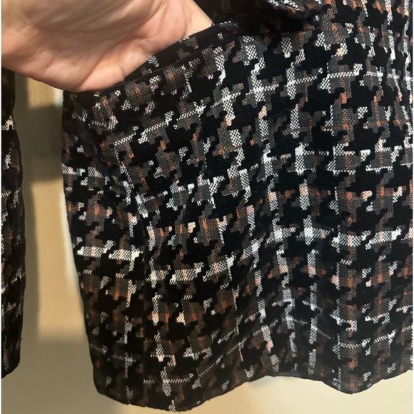 CARRÉ NOIR Italy Velvet Checked Blazer - Picture 3 of 8